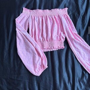 Pink Off Shoulder Top